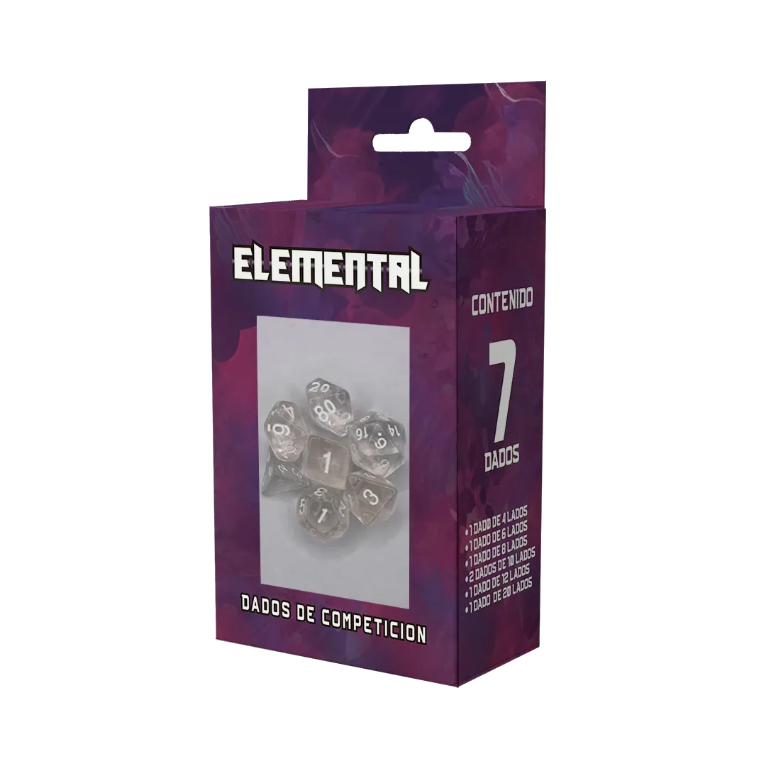 Set de dados Elemental color Crystal