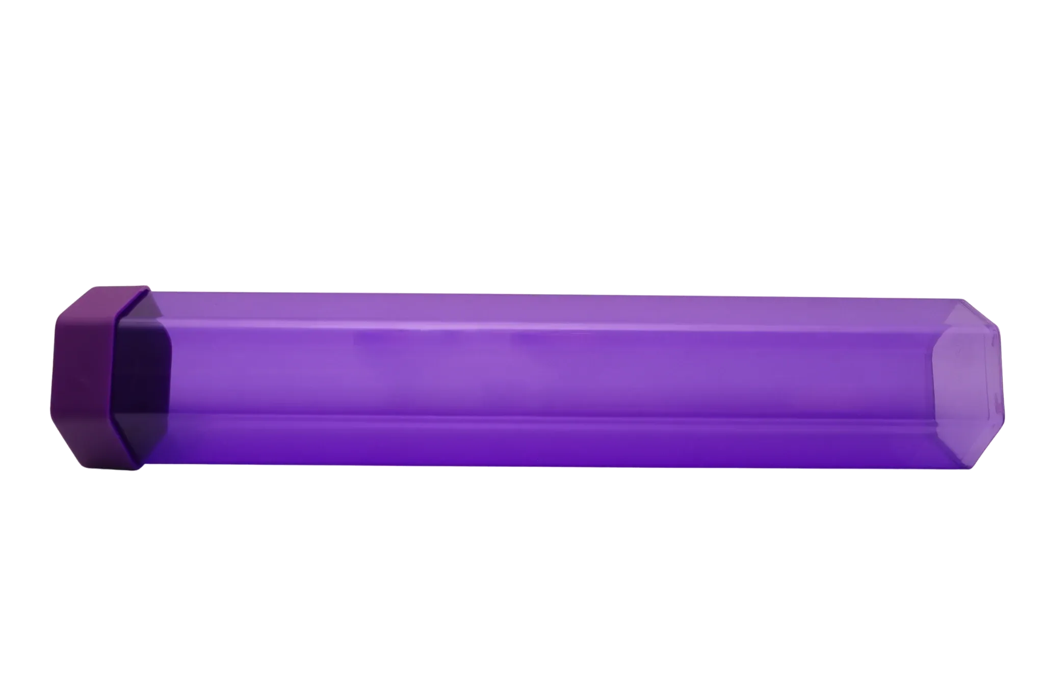 Porta Playmat Hexagonal morado, vista frontal